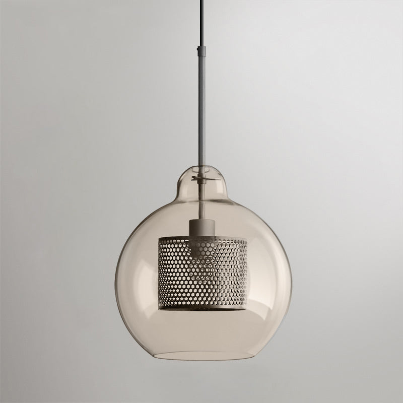 Veleine hanglamp met glazen kap voor woonkamer