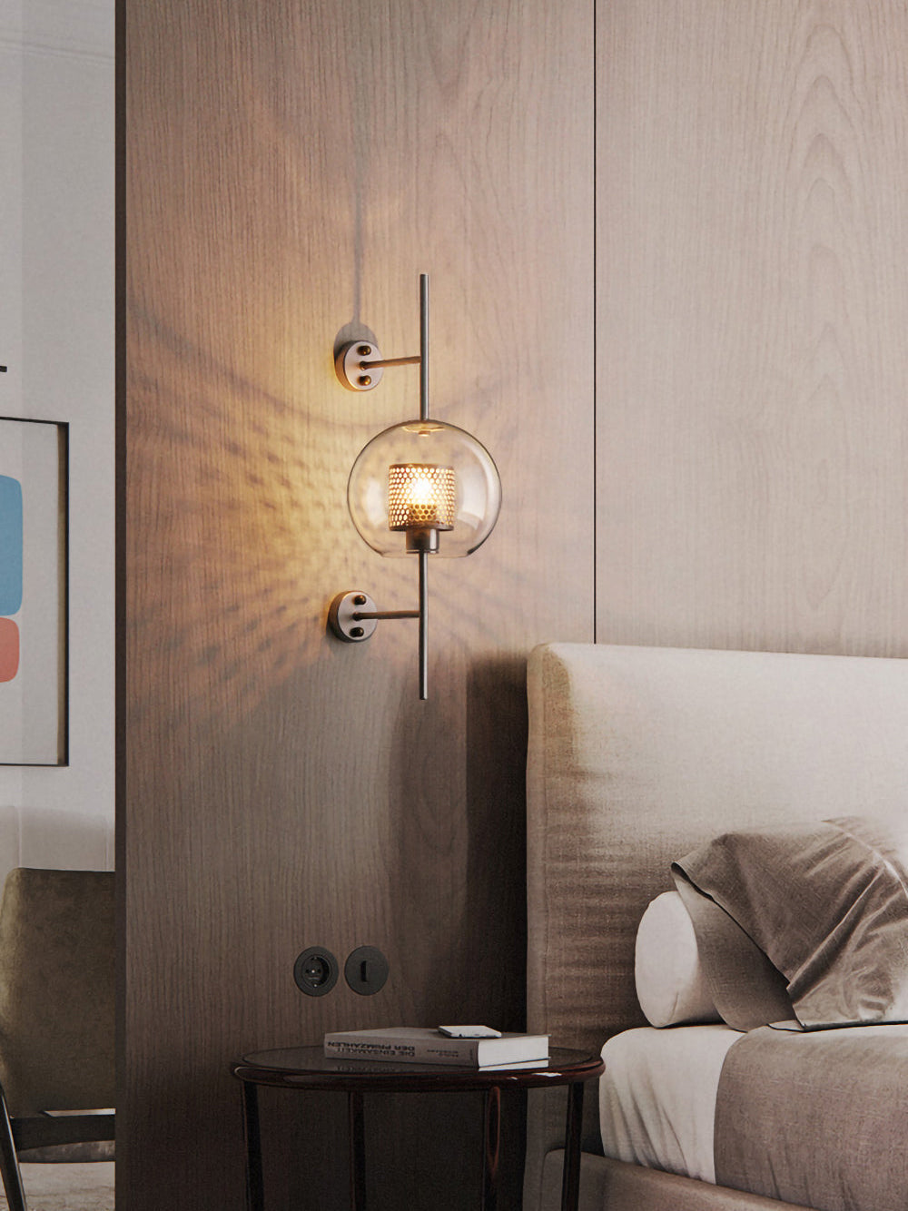 Peta Premium Noords Kunstzinnig Glas Wandlamp