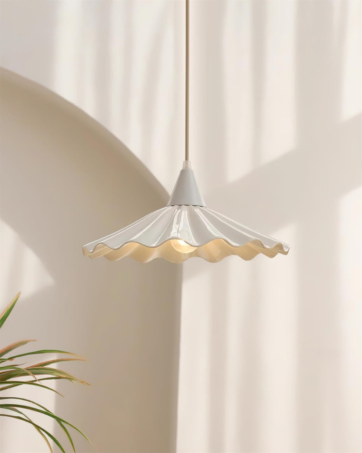 Zavo Witte Keramische hanglamp