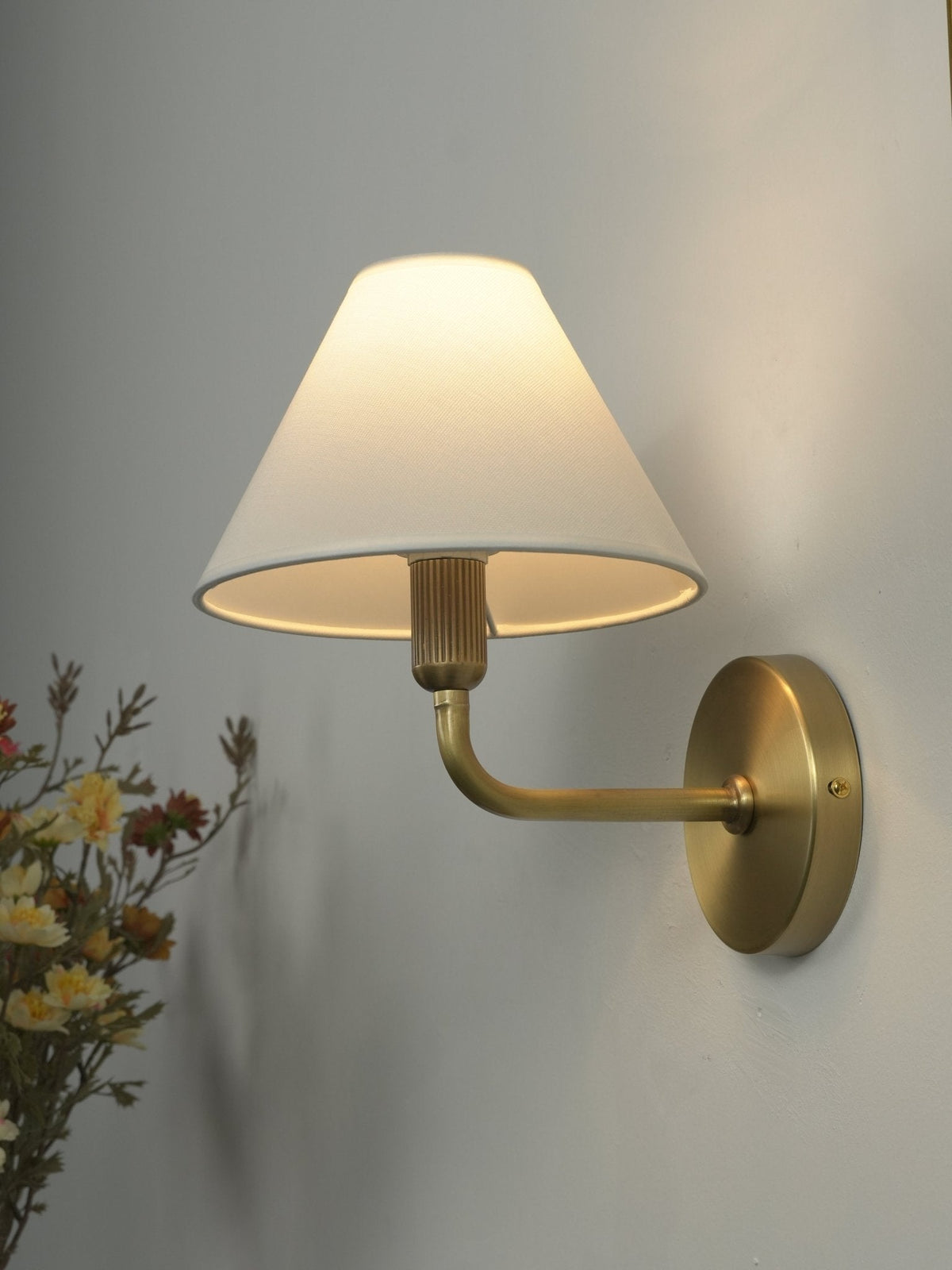Solivelle wandlamp met messing afwerking