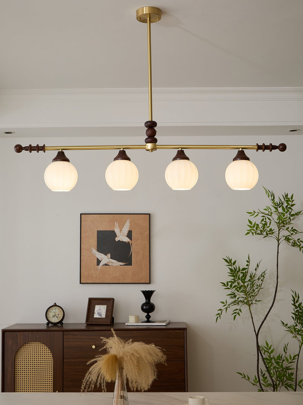 Vosole Traditionele Elegantie Vintage Hout Kroonluchter