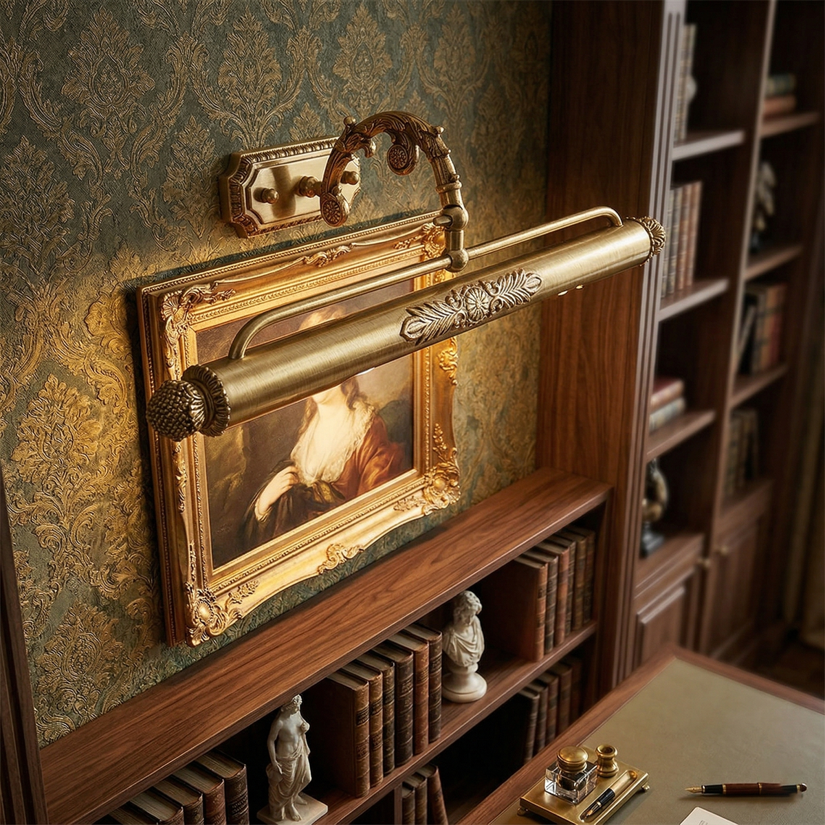Florentin wandlamp Oudmessing Massief