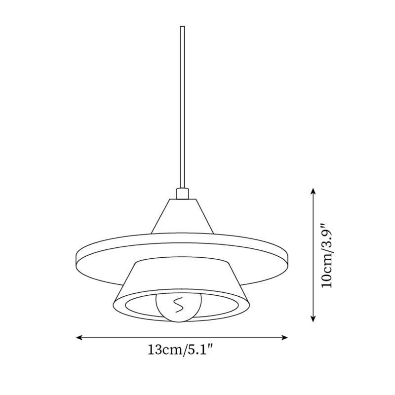 Sereora hanglamp met houten schijf in travertin