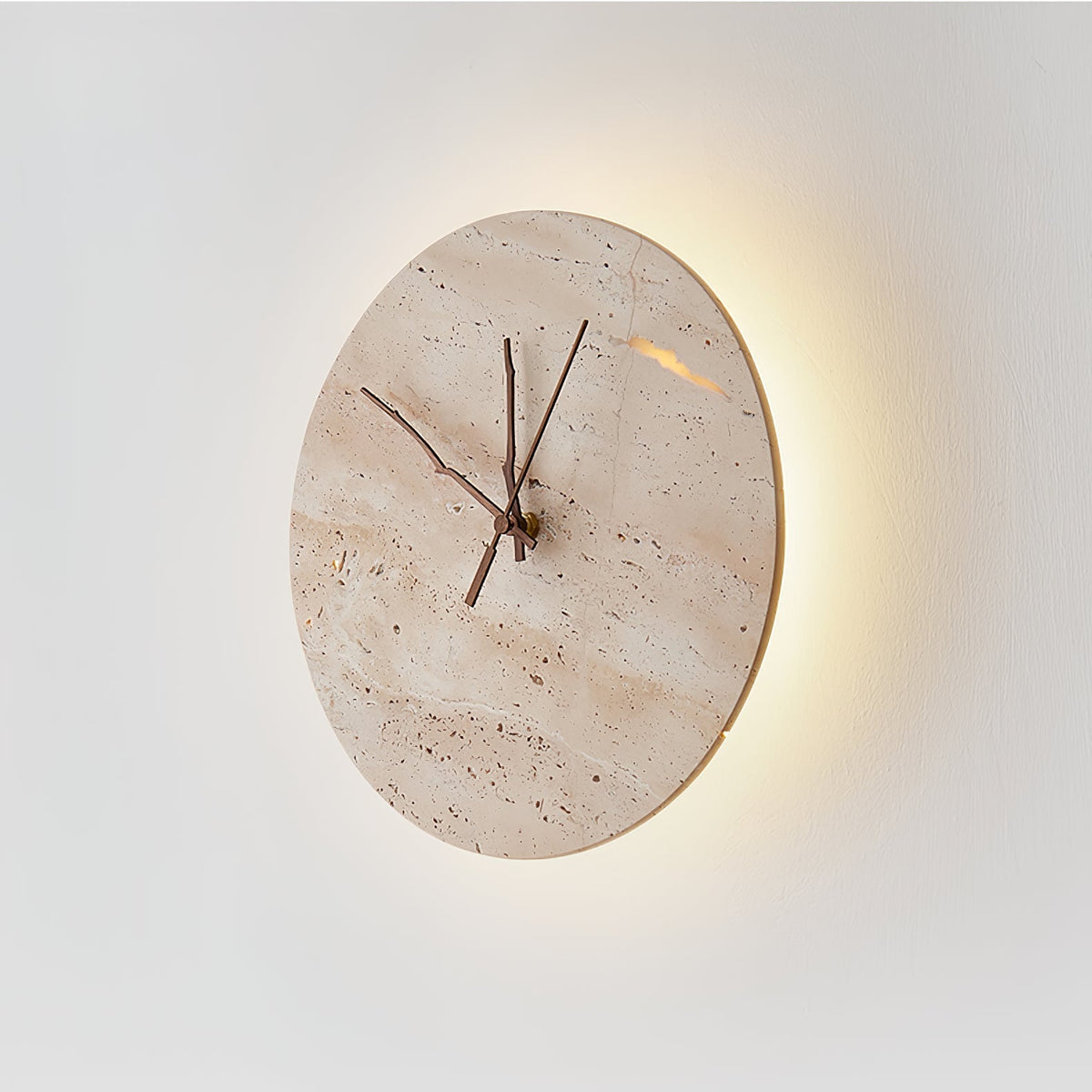 Nororielle minimalistische wandlamp van geel travertin