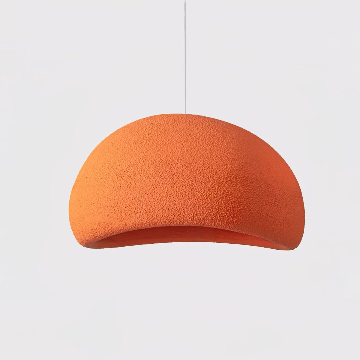 Ecor hanglamp kalkstenen halfrond met stekker in wabi-sabi stijl