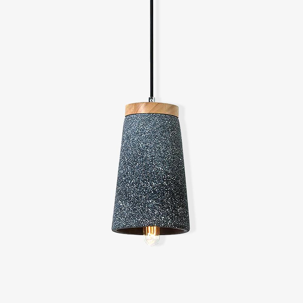 Sylinelia hanglamp van cement en hout