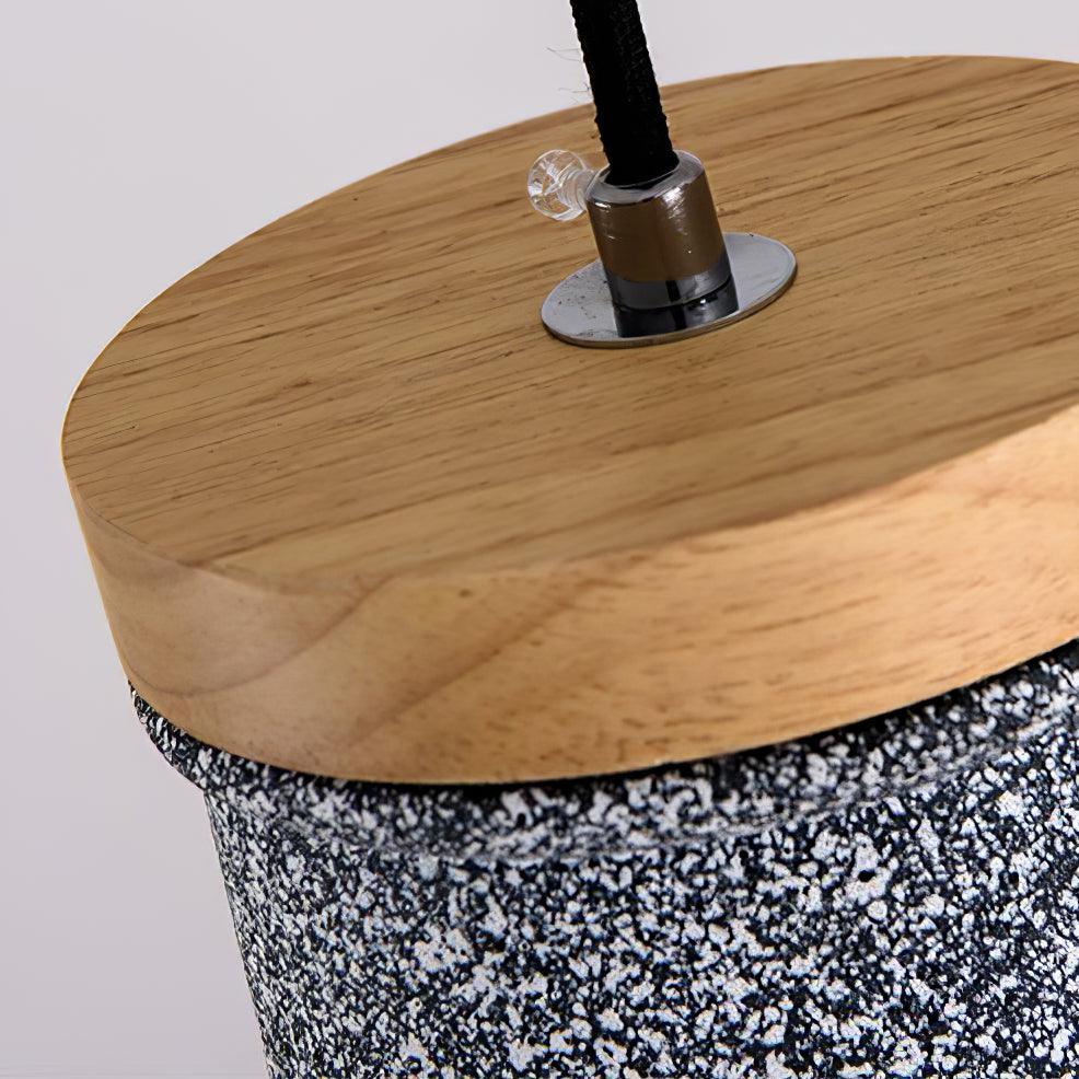 Sylinelia hanglamp van cement en hout