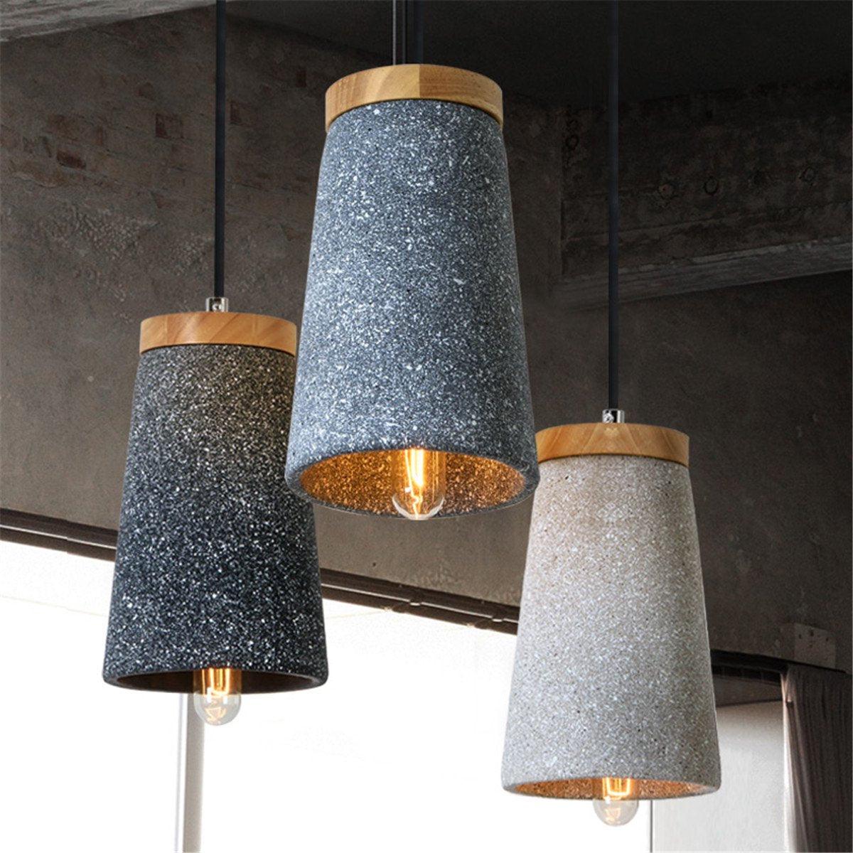 Sylinelia hanglamp van cement en hout