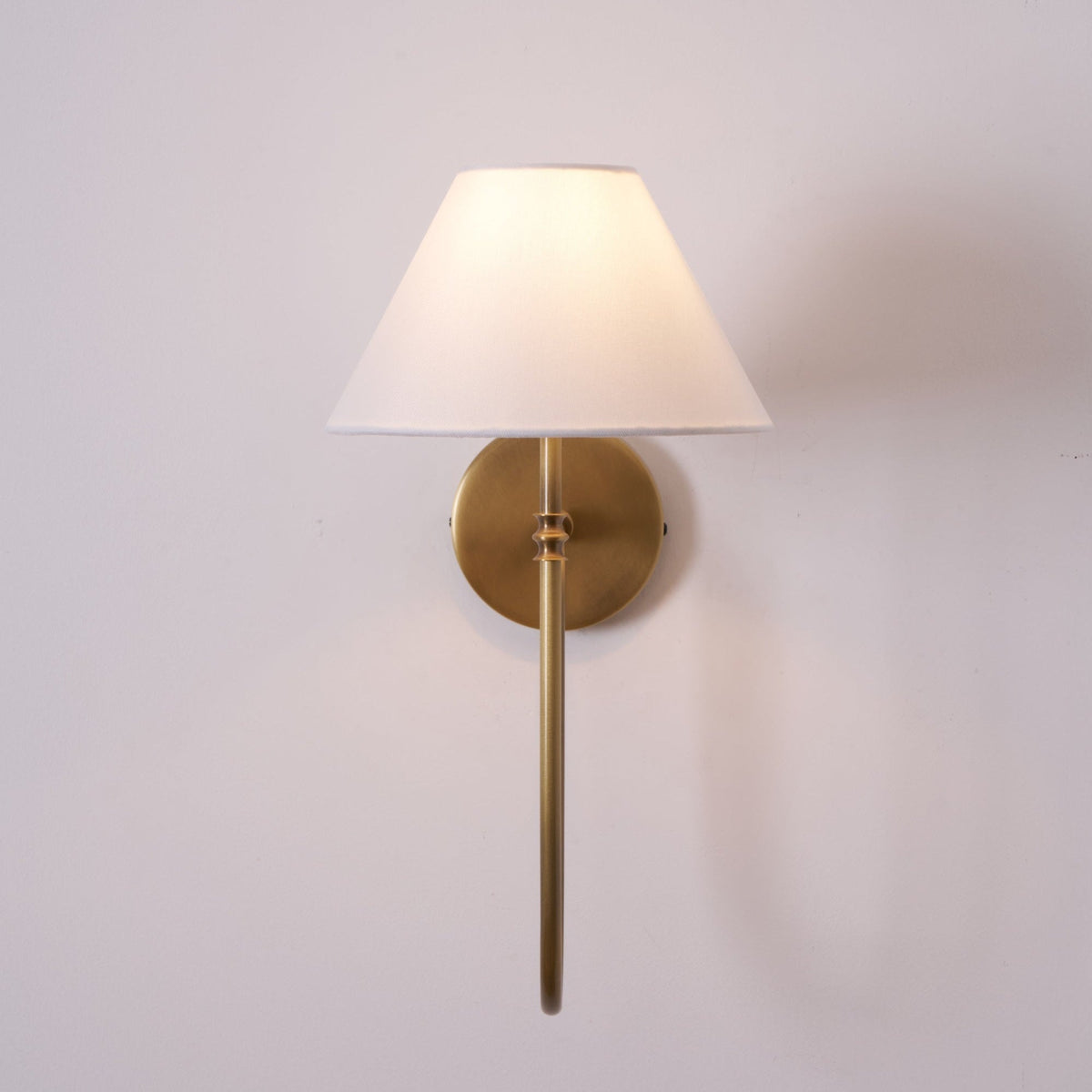 Devenq Vintage Industriële wandlamp van Metaal en Stof