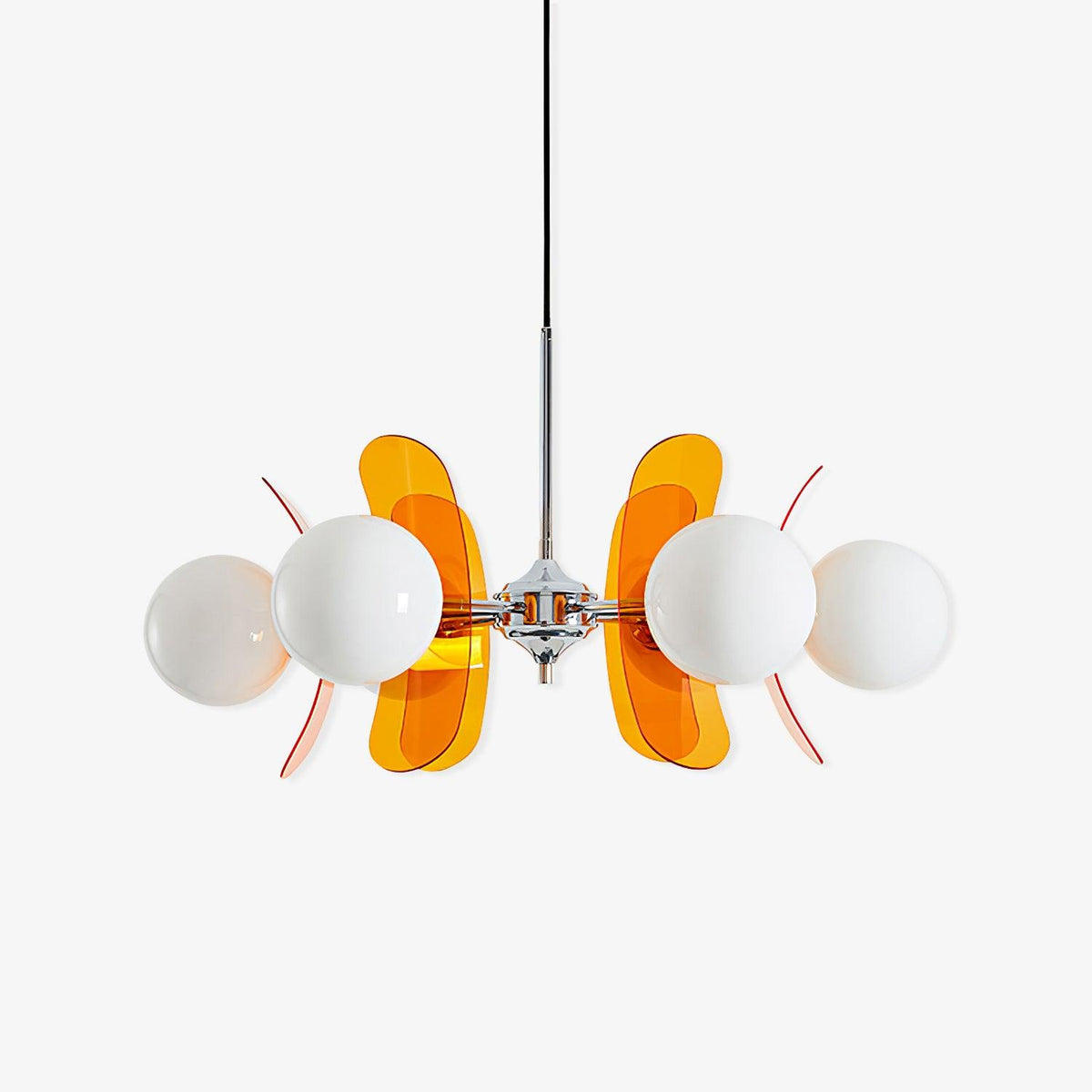 Quay Kroonluchter met Phosphorescent Glazen Lampenkap