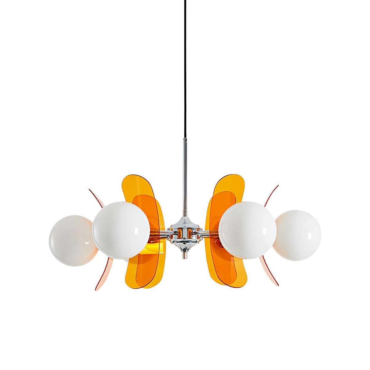 Prism Creativiteit Sputnik Oranje Glazen Kroonluchter