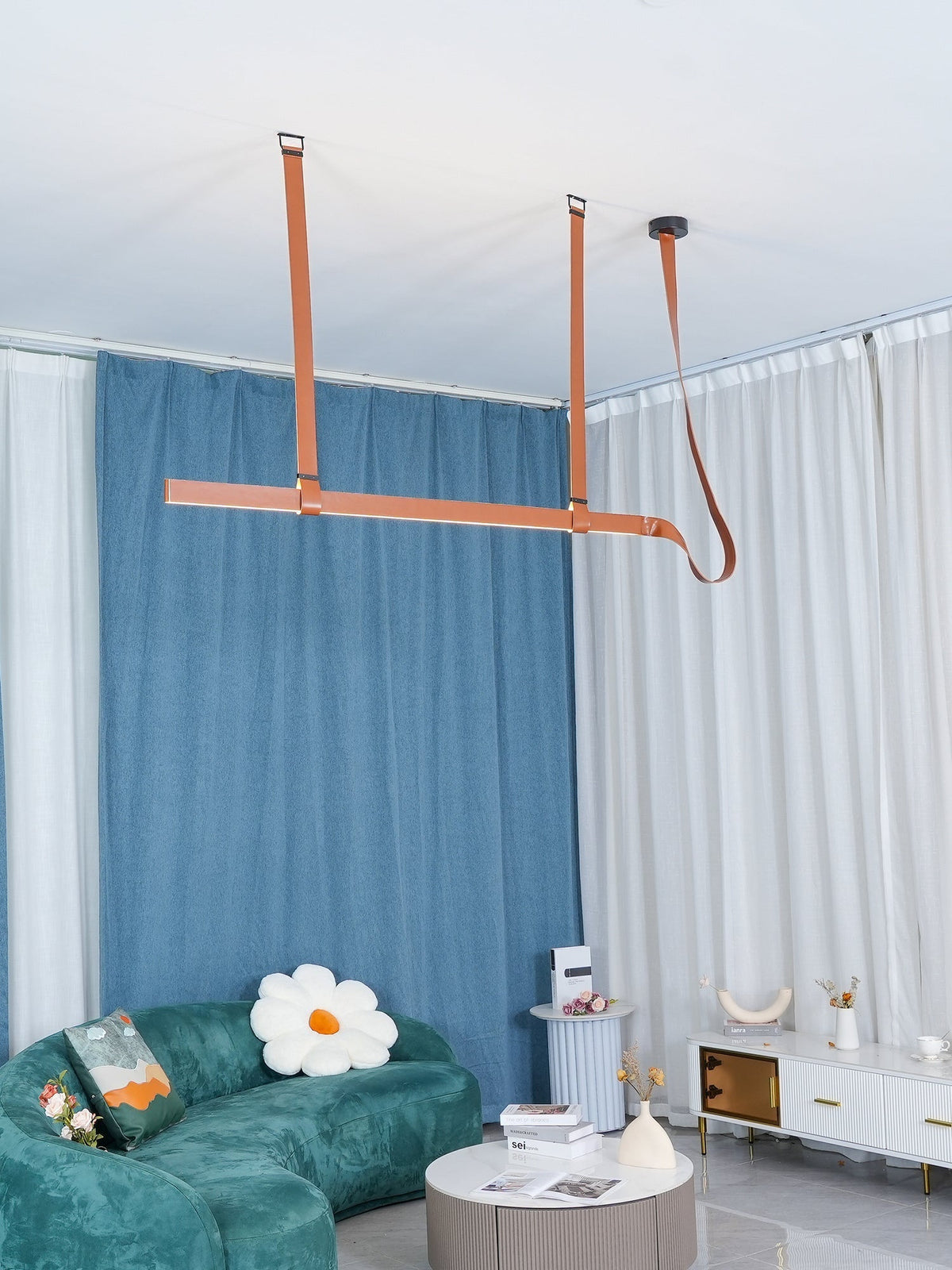 Zaleth Moderne hanglamp van leer