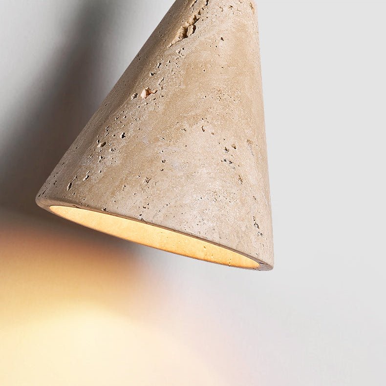 Verholt Cone hout Bead wandlamp