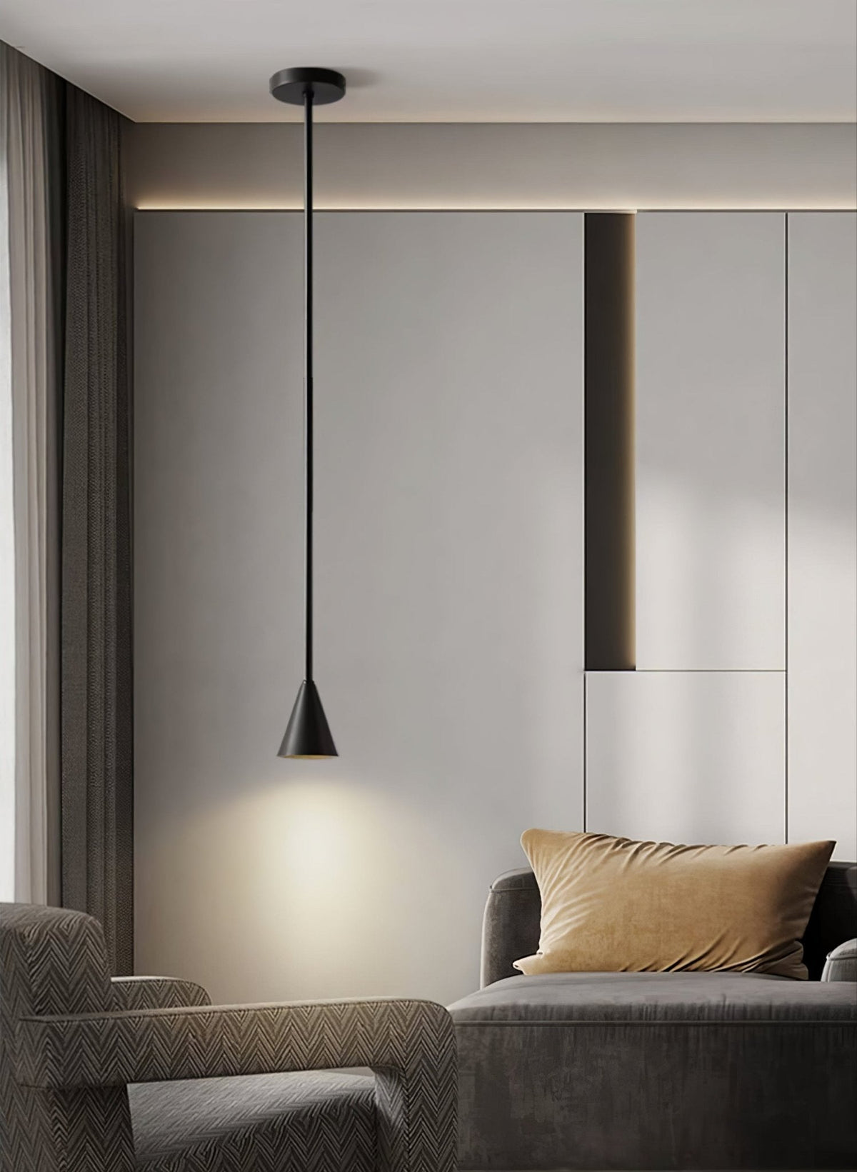 Cutheion Moderne minimalistische hanglamp van messing