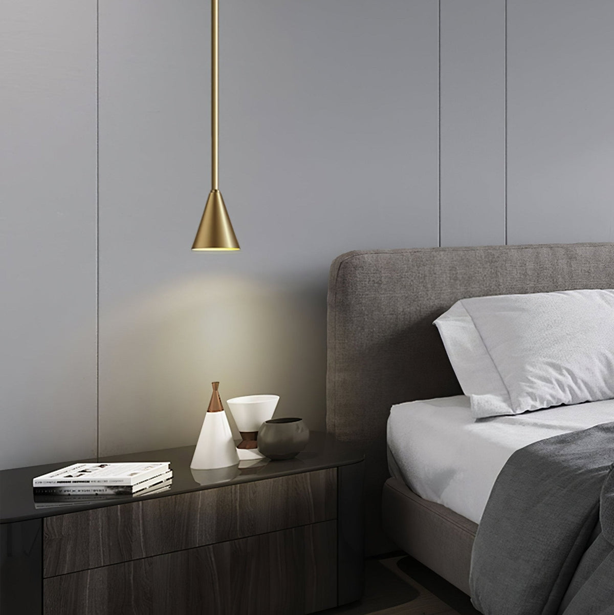 Cutheion Moderne minimalistische hanglamp van messing