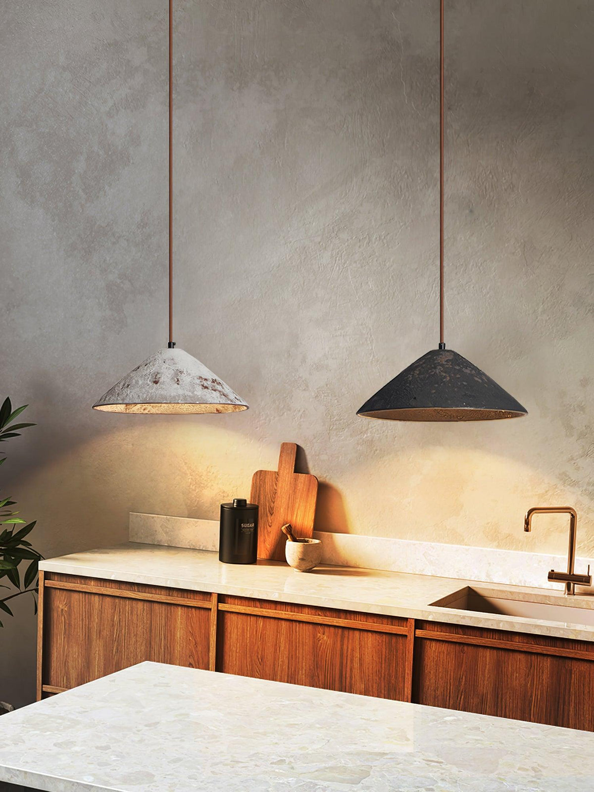 Sura hanglamp keramische kegel rustiek vintage minimalistisch