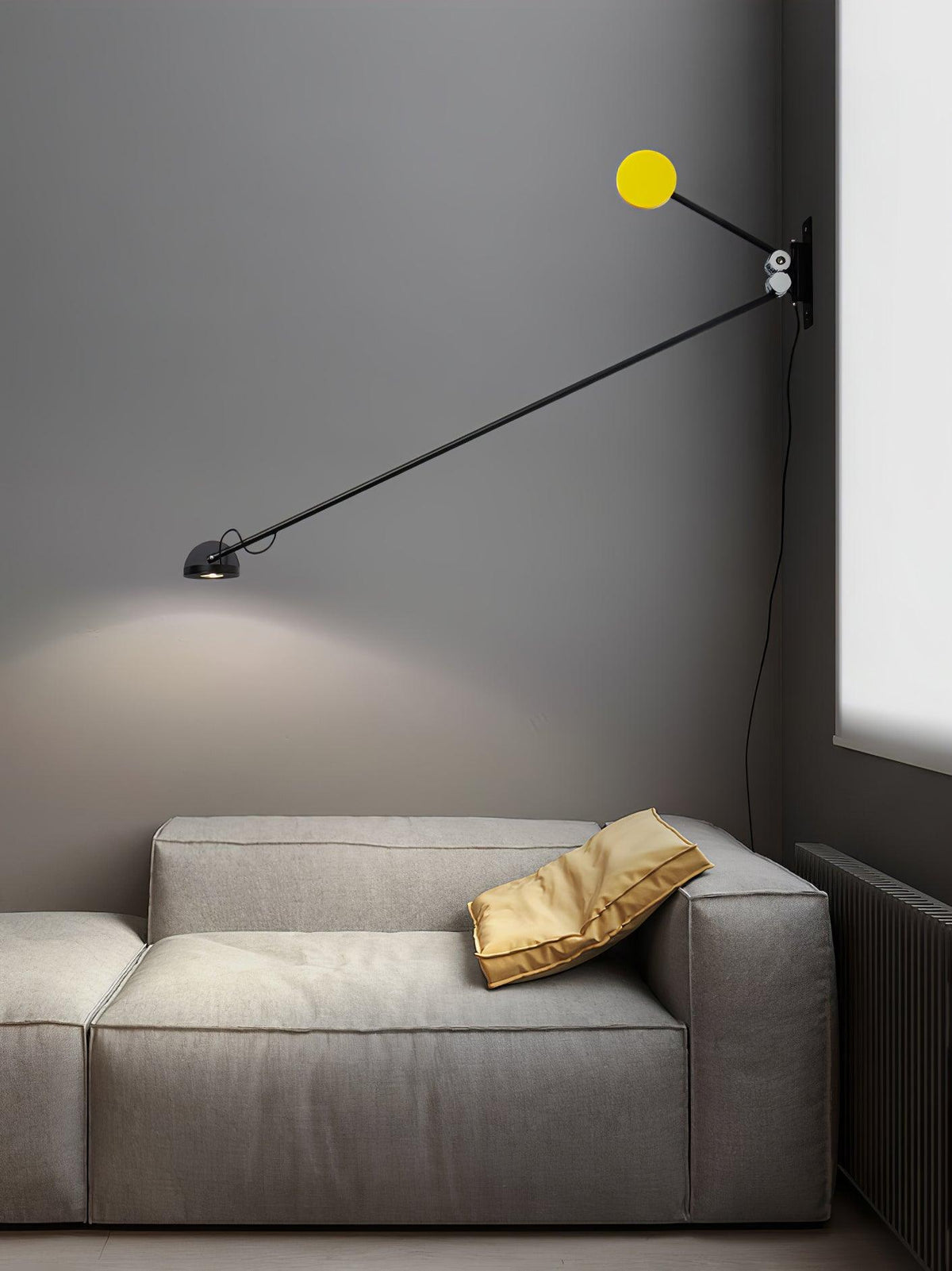 Precision wandlamp met beweging