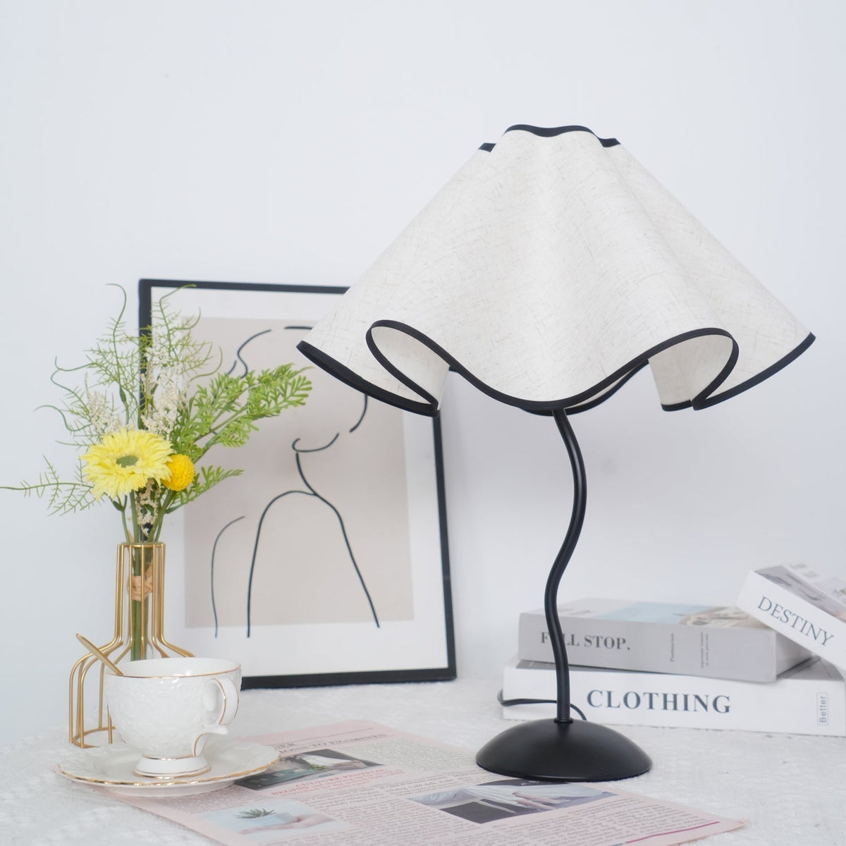 Luminova artistieke tafellamp van textiel
