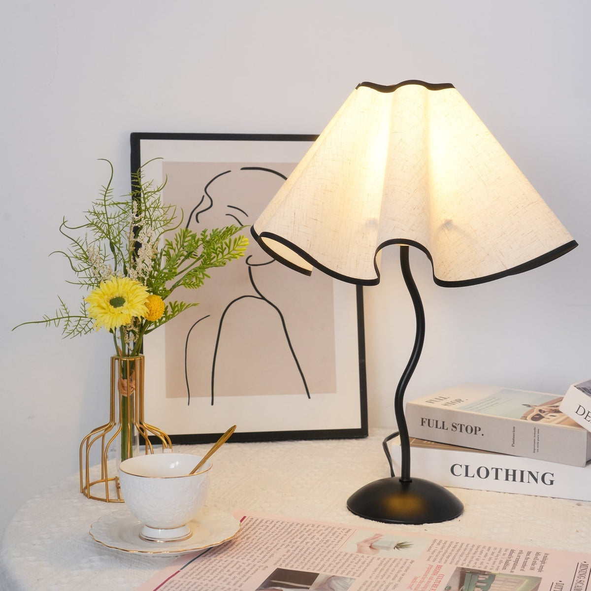 Luminova artistieke tafellamp van textiel