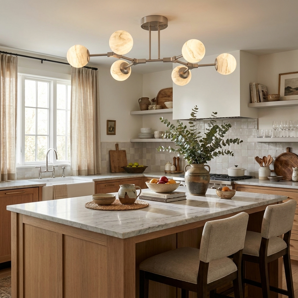 Haverhurst Albasten kroonluchter