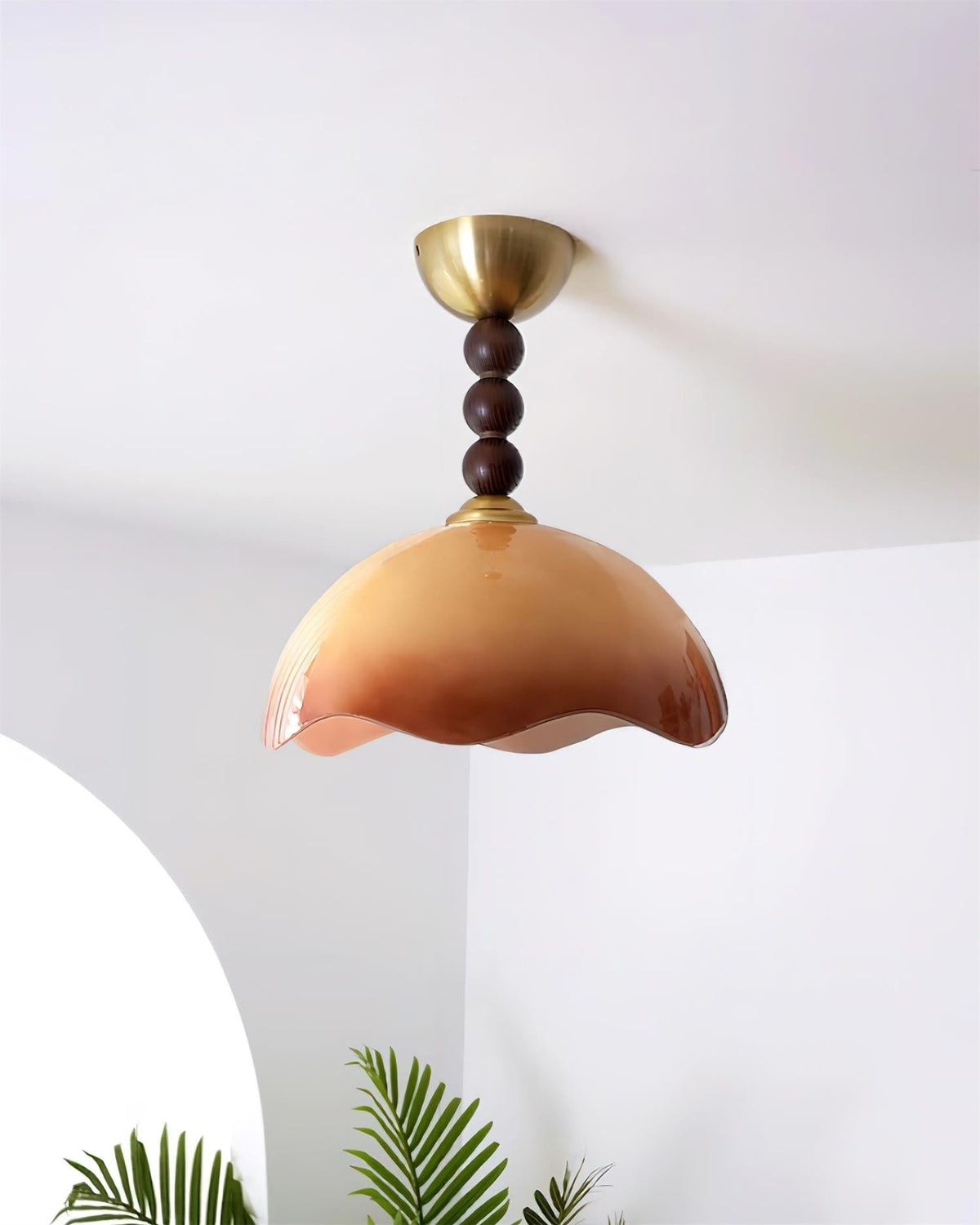 Syraeia Noordse kunst Koralglas plafondlamp van glas