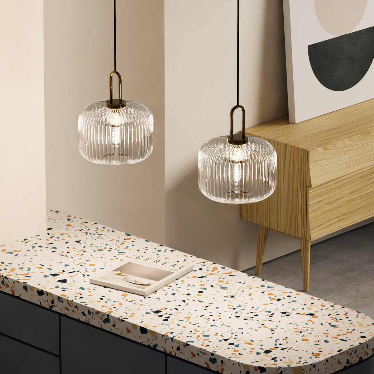 Kae Luxe hanglamp met goudkleurige afwerking