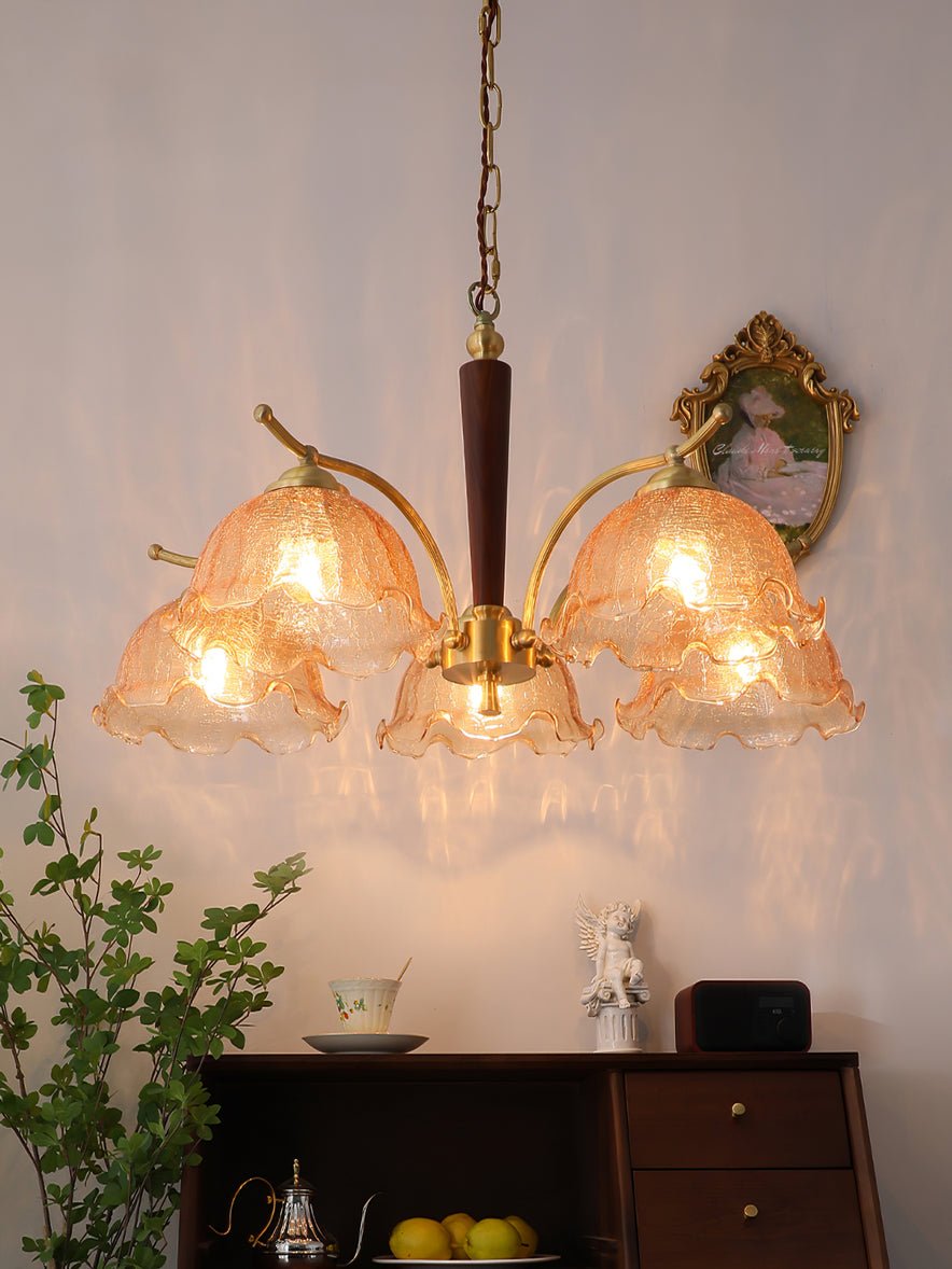 Orchid Vintage glas kroonluchter