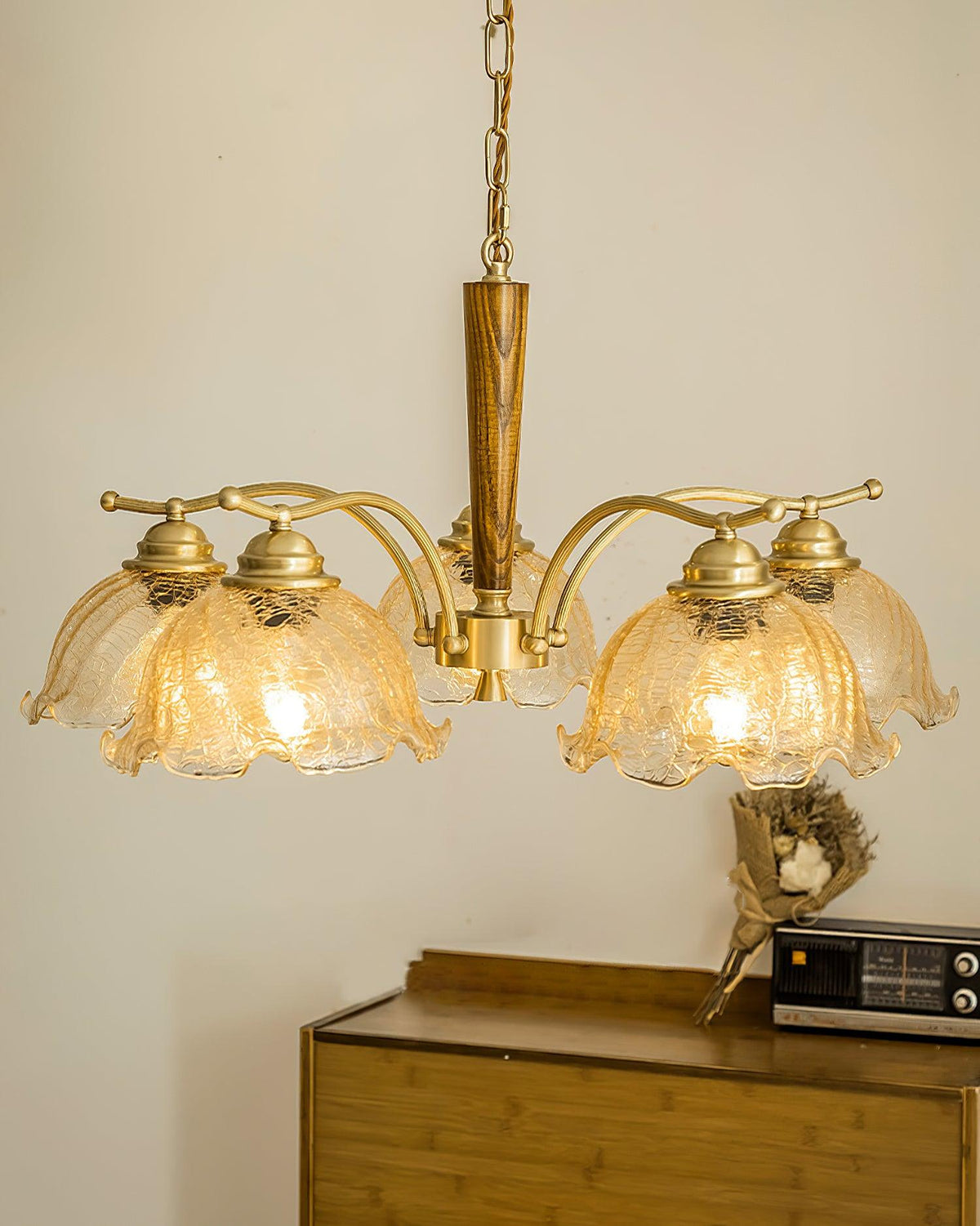Orchid Vintage glas kroonluchter