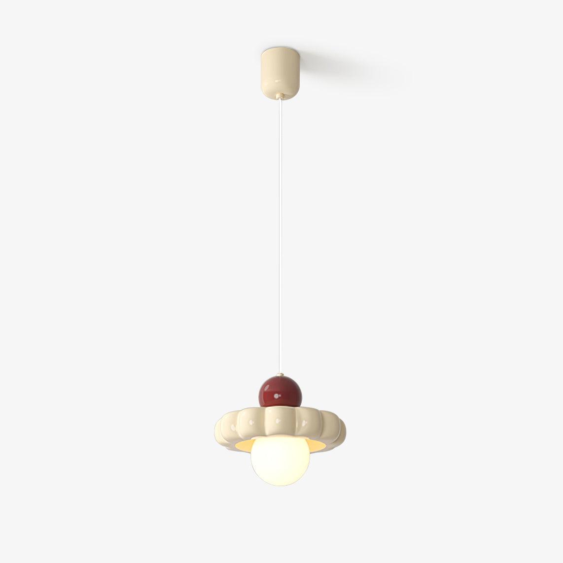 Kai Moderne hanglamp met melkkoffie en koffiekleurige afwerking