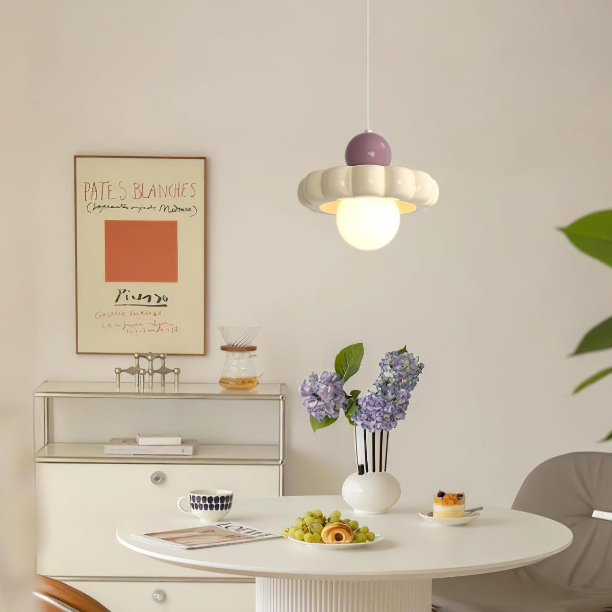 Kai Moderne hanglamp met melkkoffie en koffiekleurige afwerking