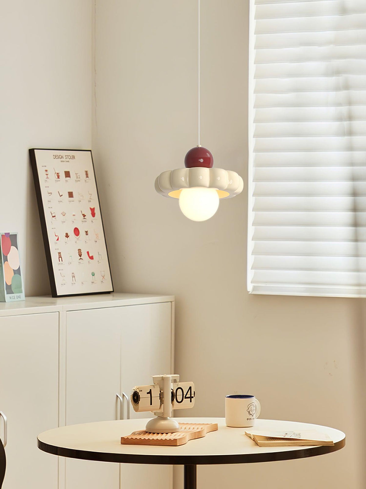 Kai Moderne hanglamp met melkkoffie en koffiekleurige afwerking