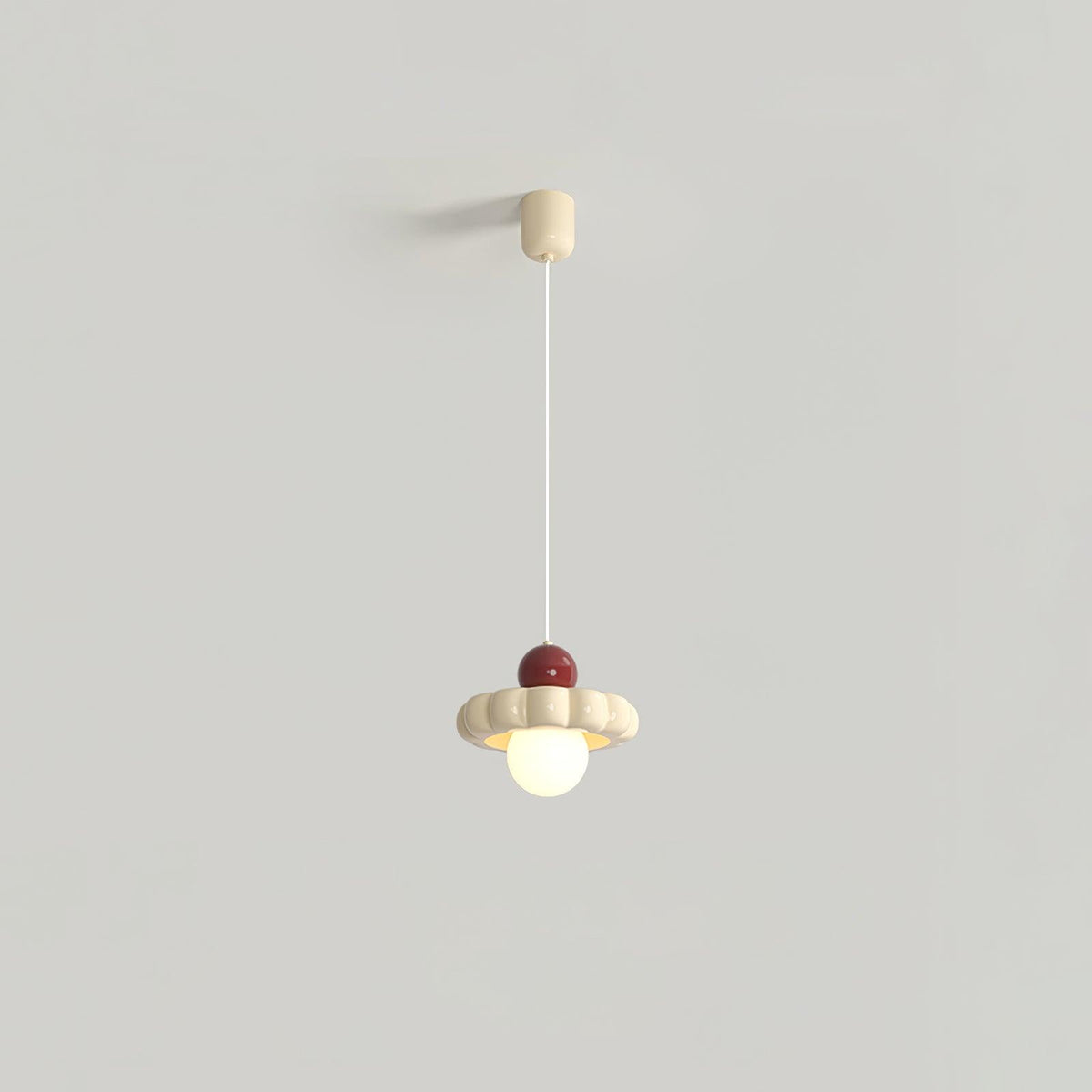 Kai Moderne hanglamp met melkkoffie en koffiekleurige afwerking