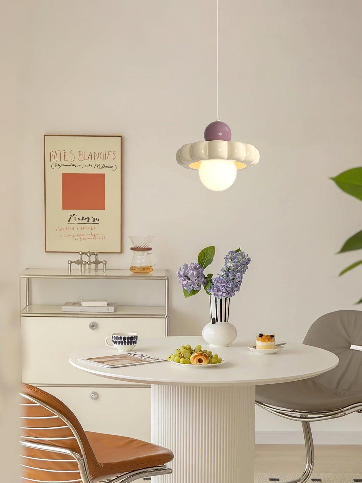 Kai Moderne hanglamp met melkkoffie en koffiekleurige afwerking