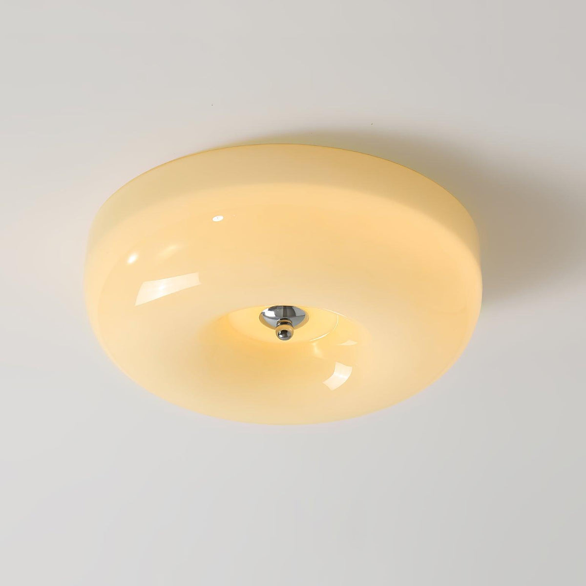 Cam Moderne plafondlamp van glas met minimalistisch swirl-ontwerp