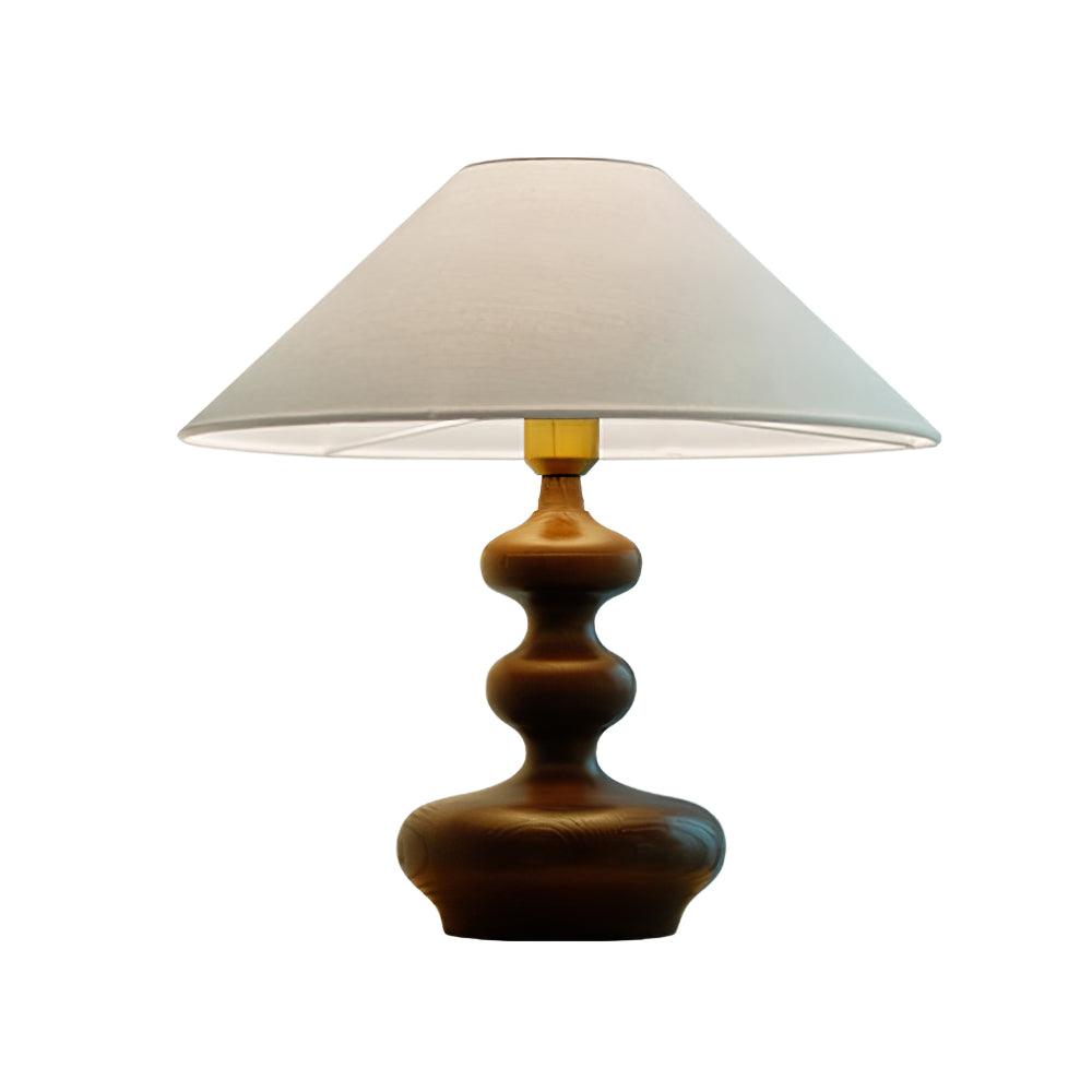 Vominex houten stof vintage tafellamp