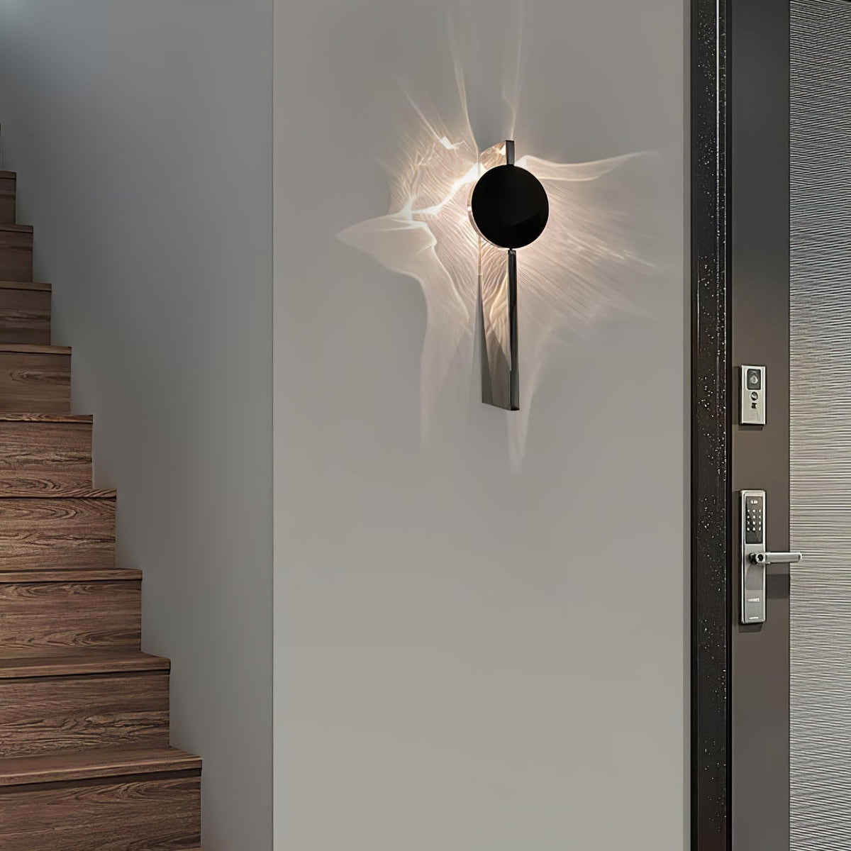 Pethr Wave Minimalistische wandlamp van staal