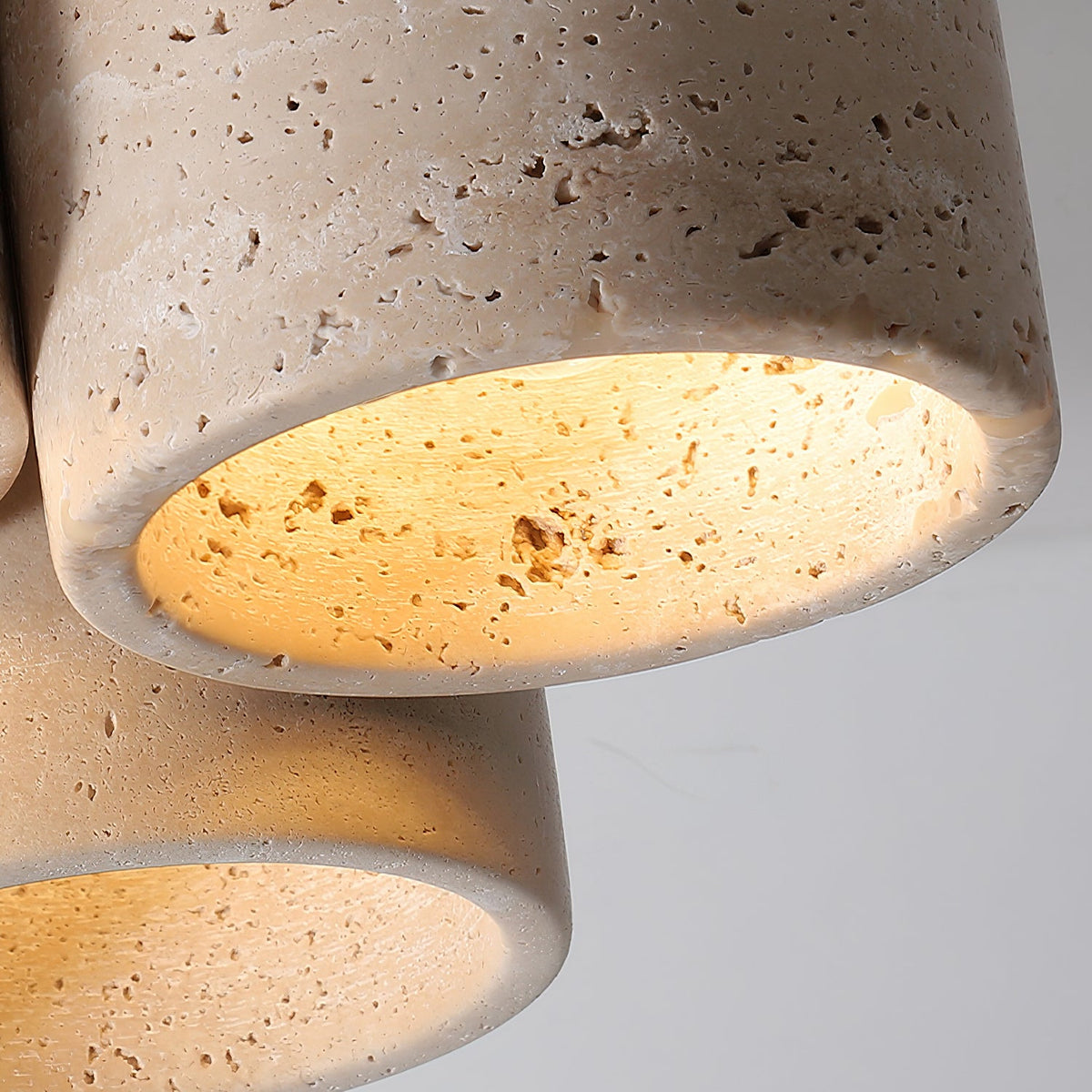 Valeneon travertin plafondlamp met 3 lichtpunten
