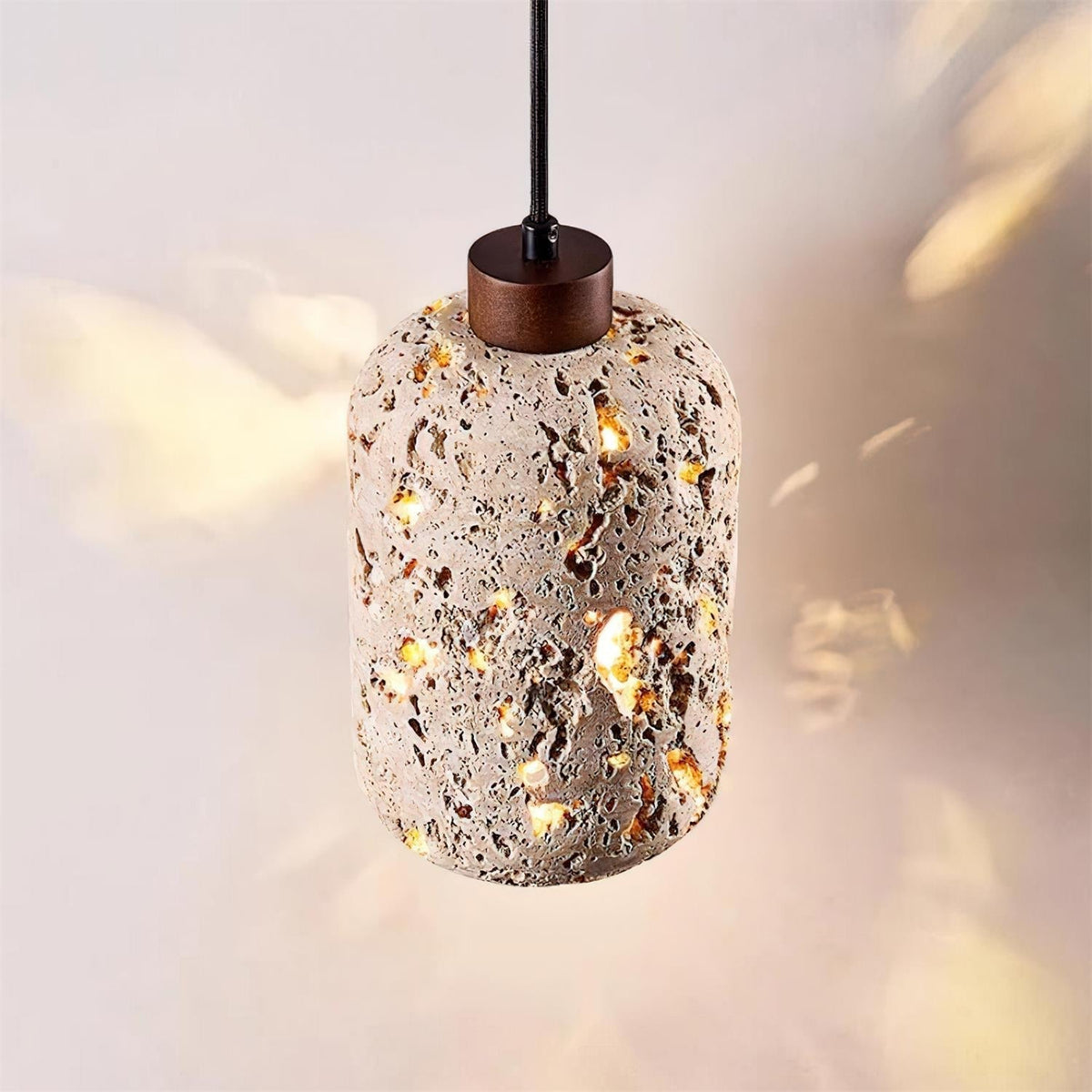 Caliora hanglamp concrete travertin cilinder modern