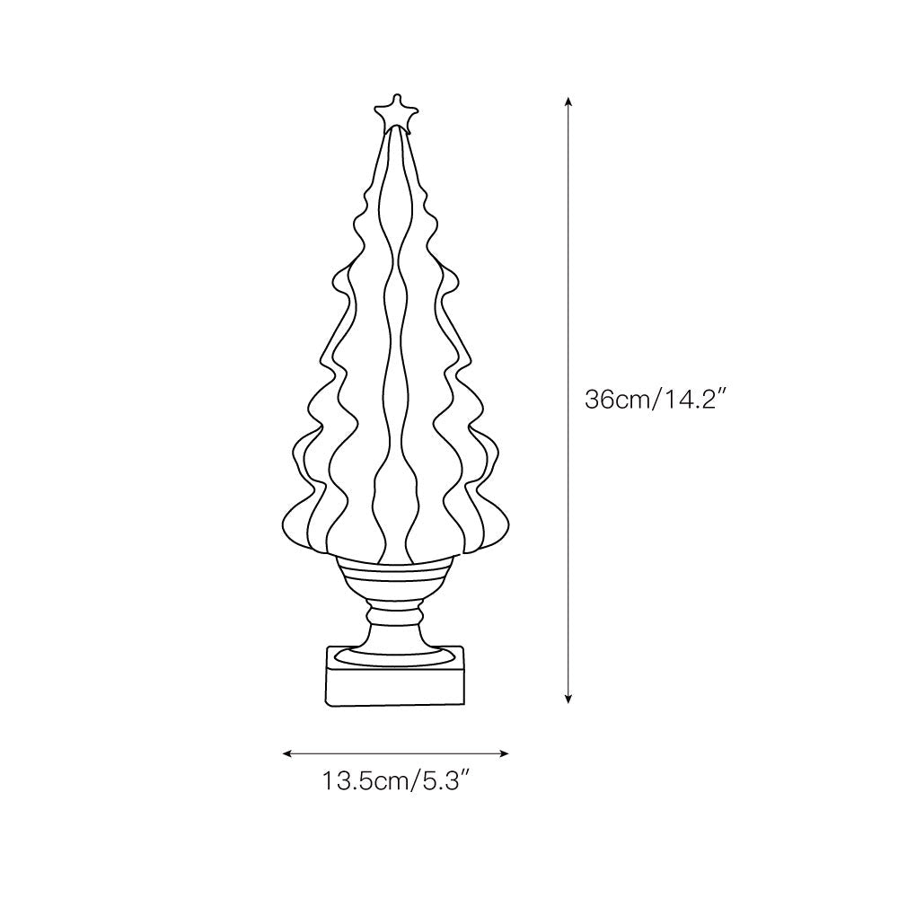 Kristallen kerstboom-tafellamp (ingebouwde accu)