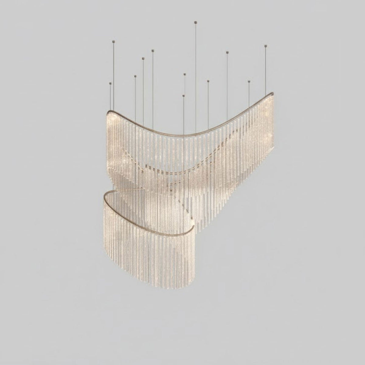 Rivella Shimmering Cascade Kristallen glas Kroonluchter