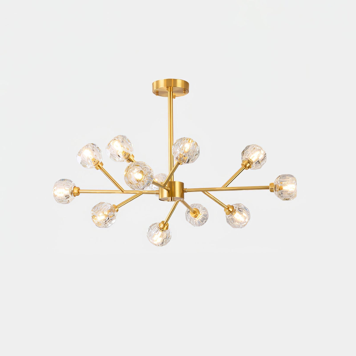 Thalyn hanglamp met kristallen bollen in messing