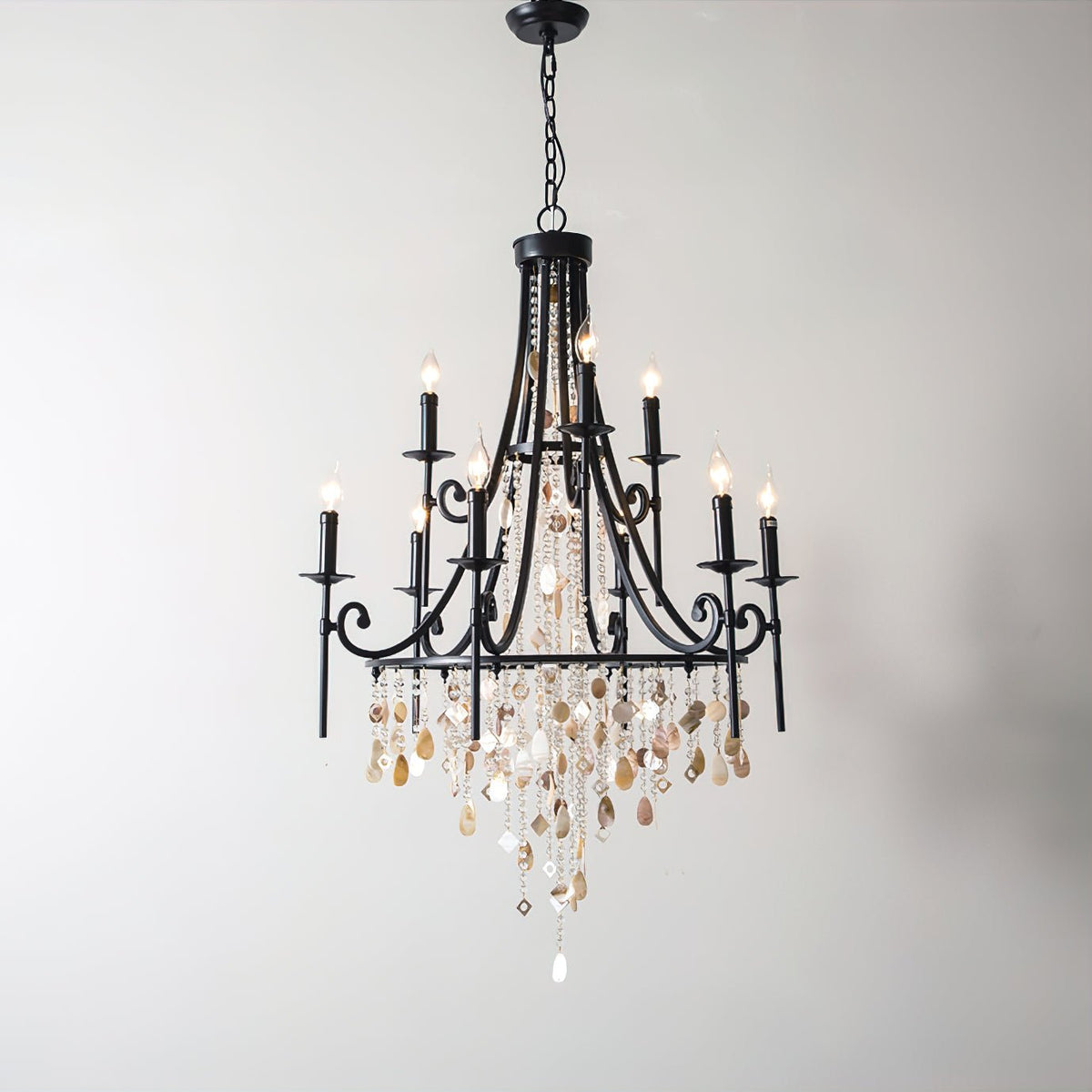 Sorvexa kroonluchter luxe schelp kristal retro