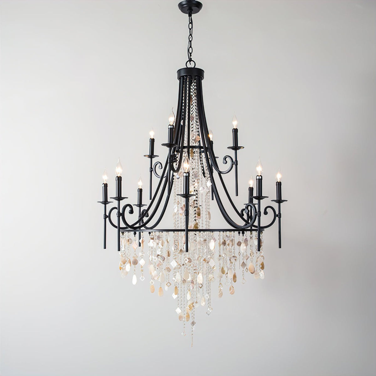 Sorvexa kroonluchter luxe schelp kristal retro