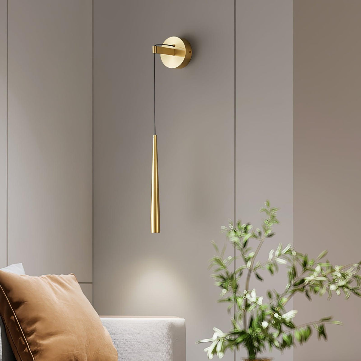 Dava Moderne wandlamp conisch kristal minimalistisch