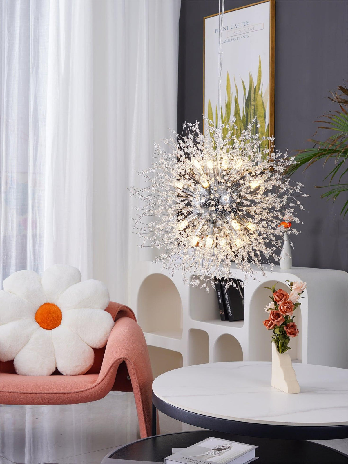 Haze Kroonluchter kristal Dandelion met Kristallen