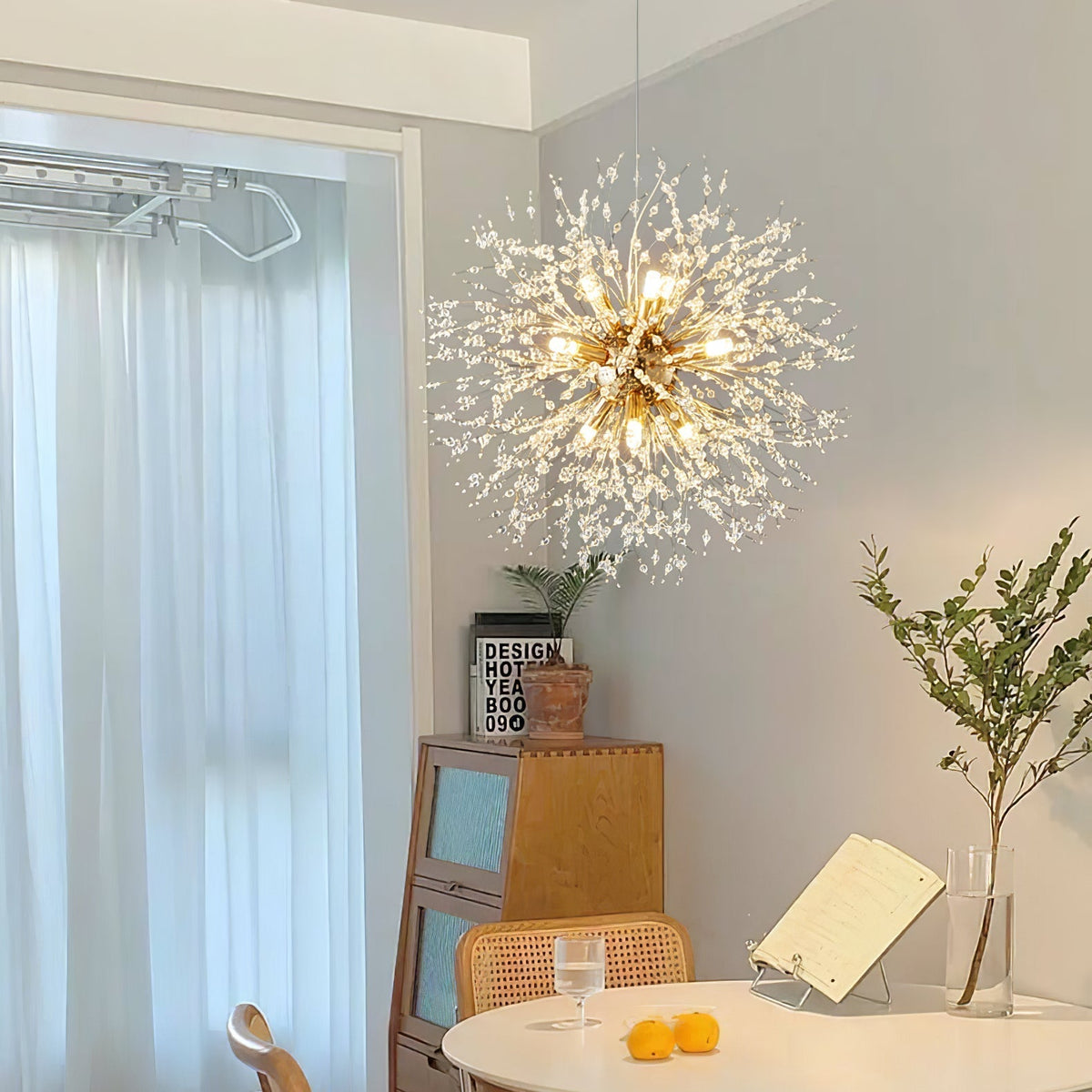 Haze Kroonluchter kristal Dandelion met Kristallen