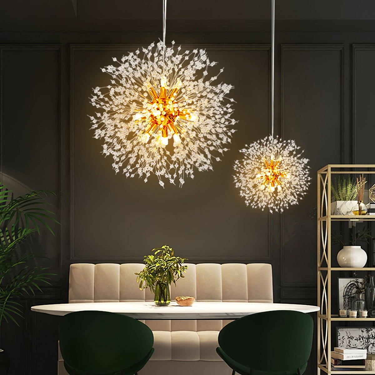 Haze Kroonluchter kristal Dandelion met Kristallen