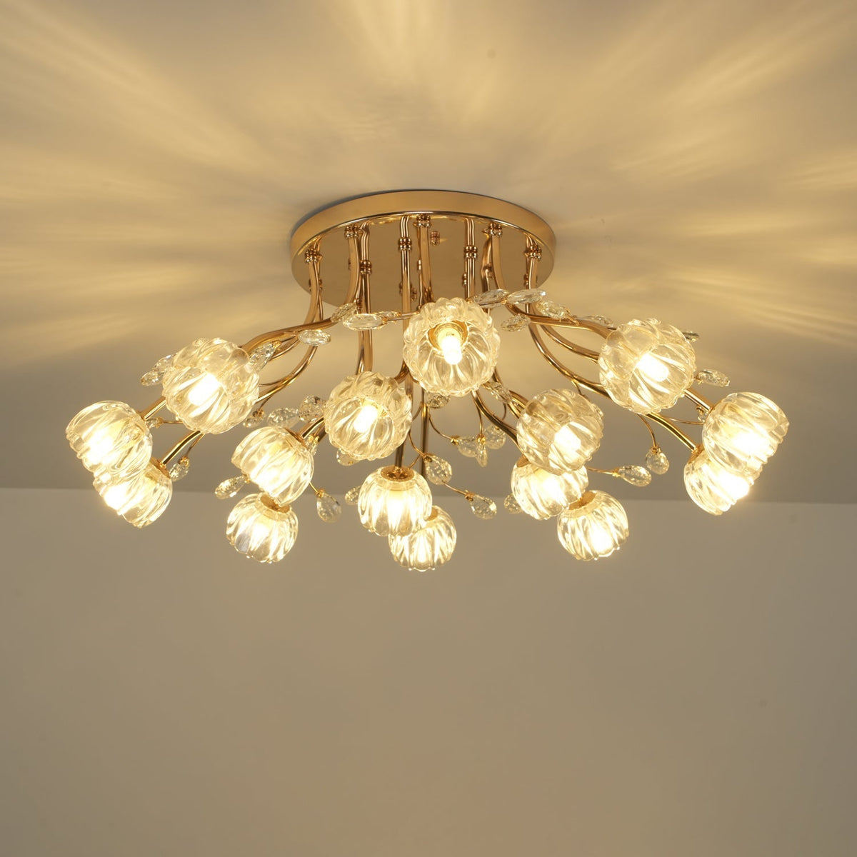 Elyinira Postmodern Luxe Bloem Kristal plafondlamp