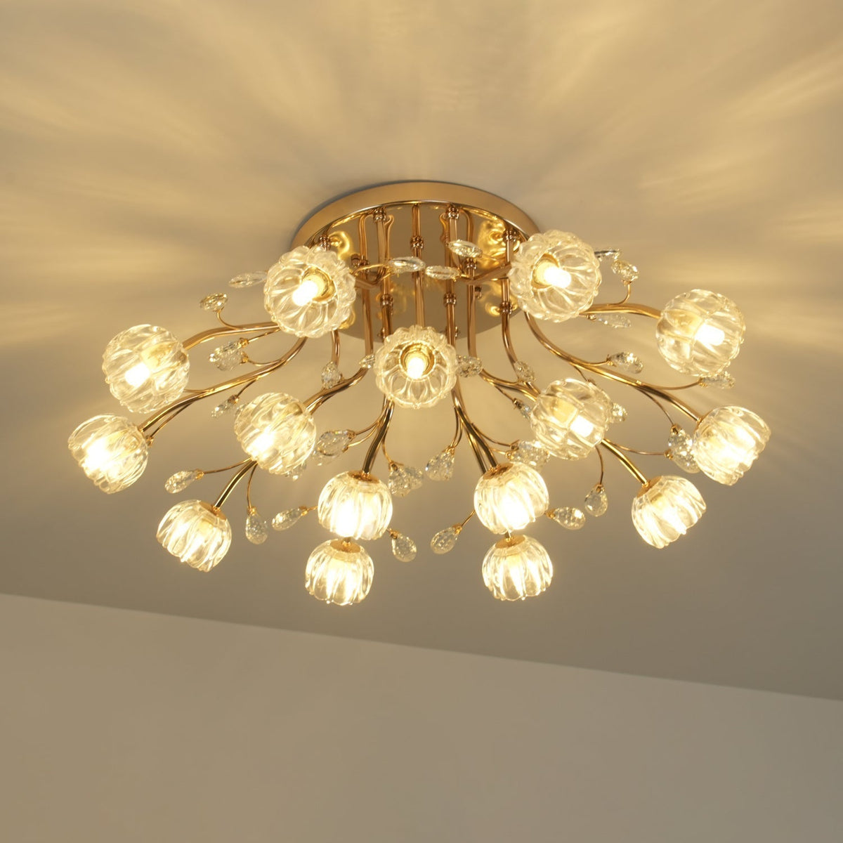 Elyinira Postmodern Luxe Bloem Kristal plafondlamp