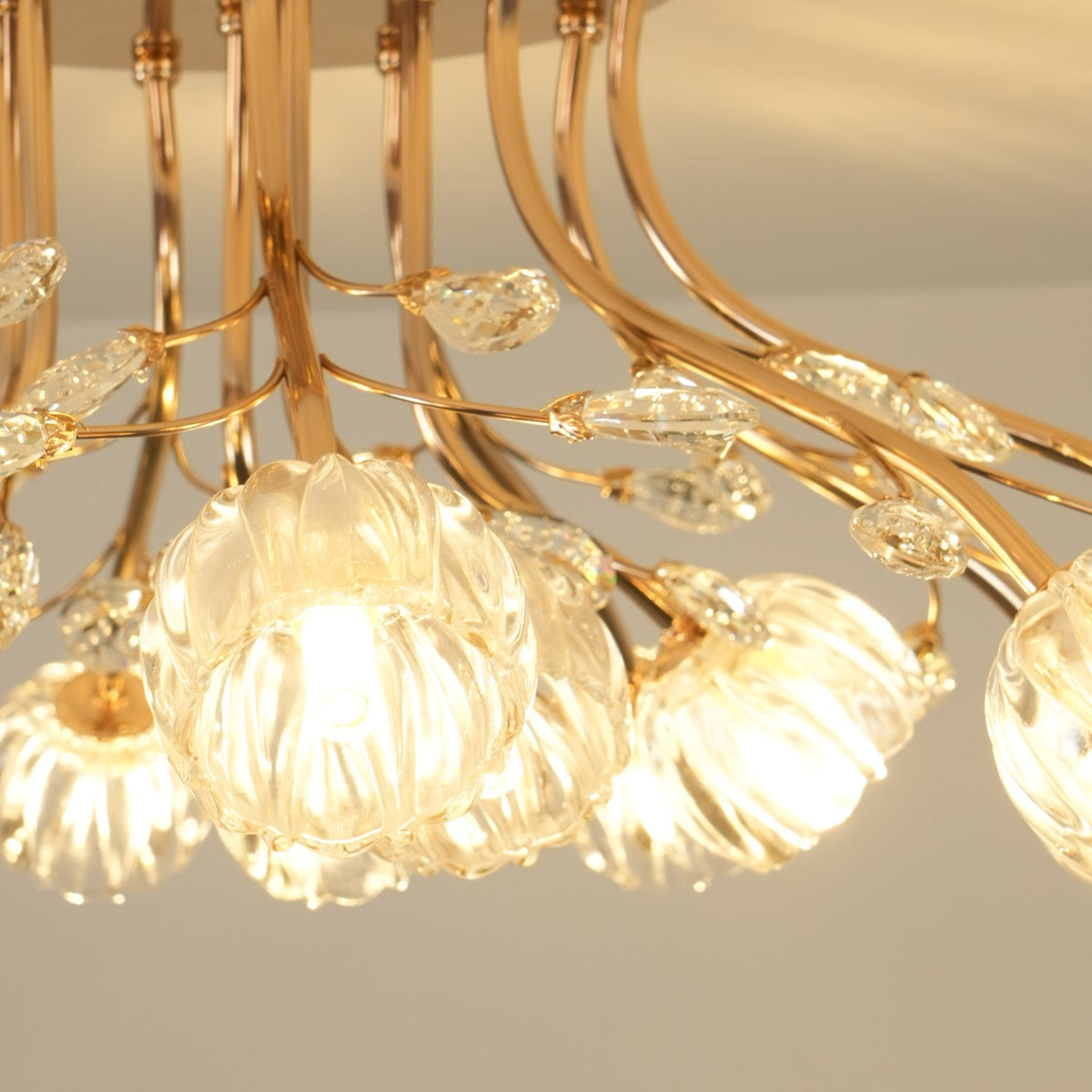 Elyinira Postmodern Luxe Bloem Kristal plafondlamp